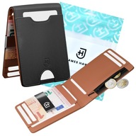 Kožená pánska peňaženka Elegant Dvojfarebná Horizontal Slim 1,5 cm RFID Kožená pánska peňaženka Elegant Dvojfarebná Horizontal Slim 1,5 cm RFID