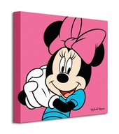 Ružový obraz Minnie Mouse na plátne 40x40 cm Ružový obraz Minnie Mouse na plátne 40x40 cm