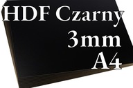 10x HDF Black - 3mm - A4 297x210mm - rezanie laserom