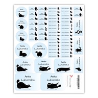Školské nálepky čiernych mačiek na notebooky Školské nálepky čiernych mačiek na notebooky