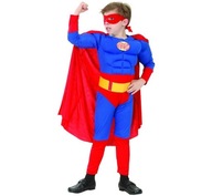 Kostým Supermana Super hrdina so svalmi 110/120 cm
