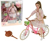 Detská bábika Emily Pink Cyklistická prilba Flower