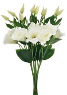 EUSTOM konárik na šilte kvety umelé svadobné dekorácie BIELA ​​48 cm