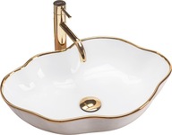 Pearl Gold Edge Umývadlo na dosku Gold Rim REA Pearl Gold Edge Umývadlo na dosku Gold Rim REA