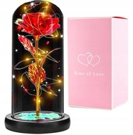 VEČNÁ RUŽA V SKLE, ŽIARIACE LED, ELEGANTNÁ KRABIČKA, NÁPAD NA DARČEK VEČNÁ RUŽA V SKLE, ŽIARIACE LED, ELEGANTNÁ KRABIČKA, NÁPAD NA DARČEK