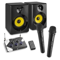 Karaoke set, kompletný set, reproduktory, mixpult, mikrofóny Karaoke set, kompletný set, reproduktory, mixpult, mikrofóny