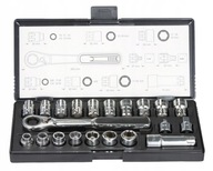 MAKITA SADA ZÁSUVEK + KĽÚČ S ADAPTÉROM 1/4 3/8 21 ks. B-65604 MAKITA SADA ZÁSUVEK + KĽÚČ S ADAPTÉROM 1/4 3/8 21 ks. B-65604