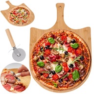 LOPATKA NA CHLEBA NA PIZZU S GRILOVACÍM NOŽOM LOPATKA NA CHLEBA NA PIZZU S GRILOVACÍM NOŽOM