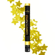 CONFETTI trubice strieľajúce 60 cm zlaté hviezdy CONFETTI trubice strieľajúce 60 cm zlaté hviezdy