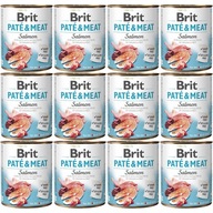 BRIT PATÉ & MEAT krmivo s lososom 12x800g BRIT PATÉ & MEAT krmivo s lososom 12x800g
