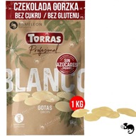 BIELA ČOKOLÁDA bez KVAPKY CUKRU KALETKI 1kg TORRAS BIELA ČOKOLÁDA bez KVAPKY CUKRU KALETKI 1kg TORRAS