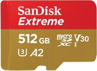 512 GB SanDisk Extreme 190 MB/s A2 micro SD karta