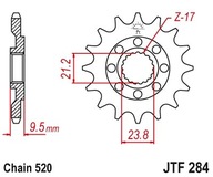 JT JTF284.13 PREDNÉ OZUBENÉ KOLO JT JTF284.13 PREDNÉ OZUBENÉ KOLO