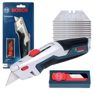 Zaťahovací nôž s lichobežníkovou čepeľou BOSCH + 13 čepelí Zaťahovací nôž s lichobežníkovou čepeľou BOSCH + 13 čepelí