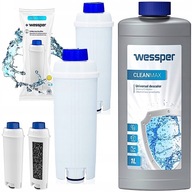 2x filter Wessper AquaLunga pre kávovar DELONGHI + STRONG DESCALER 1000ml