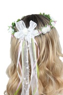 Spoločenský veniec, boho štýl, RUŽOVÁ mašľa na prijímanie Spoločenský veniec, boho štýl, RUŽOVÁ mašľa na prijímanie