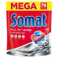 Somat All in 1 Extra tablety do umývačky riadu, 76 kusov