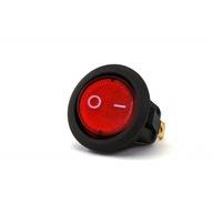 Zapínač / vypínač, západka LED 20 mm červená