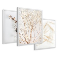 SET Zarámované obrazy plagáty suchá tráva triptych v boho štýle 43x99 SET Zarámované obrazy plagáty suchá tráva triptych v boho štýle 43x99