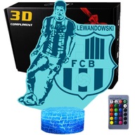 3D LED USB nočná lampa Barcelona Lewandowski