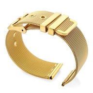 Sieťovaný remienok na hodinky 24 mm zlatý Sieťovaný remienok na hodinky 24 mm zlatý