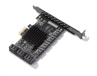Adaptér radiča PCI-E karta 1x až 10x SATA 3