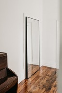 zrkadlo v čiernom ráme, kov 100x200