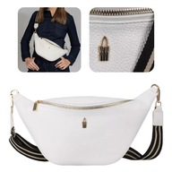 Biela veľká kožená crossbody kabelka CAPRI od Wojewodzic Biela veľká kožená crossbody kabelka CAPRI od Wojewodzic