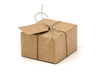 Kraft darčekové krabičky 10ks. s príveskom