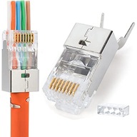 Zástrčky RJ45, kat. 7, FTP priechod, 10 ks Zástrčky RJ45, kat. 7, FTP priechod, 10 ks
