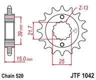 Predné ozubené koleso JT JTF1042.14 Predné ozubené koleso JT JTF1042.14