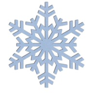 Vianočná ozdoba z plsti 118 modrá snehová vločka
