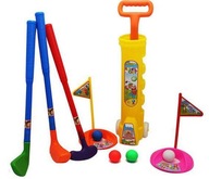 Minigolfový set pre deti, palice, loptičky, vozík Minigolfový set pre deti, palice, loptičky, vozík