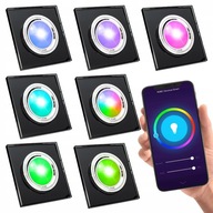 7x SKLENENÉ SVIETIDLÁ PRE STROPNÉ RGB ŽIAROVKY + BIELE WIFI SMARTFÓN 7x SKLENENÉ SVIETIDLÁ PRE STROPNÉ RGB ŽIAROVKY + BIELE WIFI SMARTFÓN