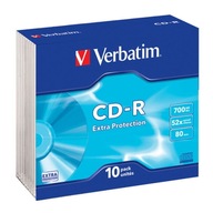 VERBATIM CD-R 700 MB 52X EXTRA OCHRANNÉ TENKÉ Púzdro VERBATIM CD-R 700 MB 52X EXTRA OCHRANNÉ TENKÉ Púzdro