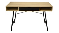 Pevný písací stôl ABBE so zásuvkou 120x48cm dub/čierna