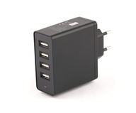 RÝCHLA SIEŤOVÁ NABÍJAČKA TELEFÓNU USB 40W 4 PORTY RÝCHLA SIEŤOVÁ NABÍJAČKA TELEFÓNU USB 40W 4 PORTY
