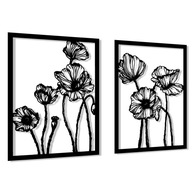 Prelamovaná maľba Nástenná dekorácia Panely Diptych Poppies