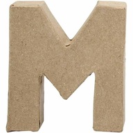 Paper-mache písmeno M H: 10 cm