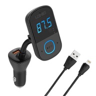 LDNIO Bluetooth FM vysielač 2xUSB USB-C + kábel LDNIO Bluetooth FM vysielač 2xUSB USB-C + kábel