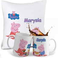 SÚPRAVA PEPPA PIG HRNEK + VANKÚŠ + MENO SÚPRAVA PEPPA PIG HRNEK + VANKÚŠ + MENO