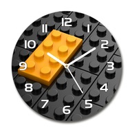 Moderné sklenené závesné hodiny.Lego kocky fi 30