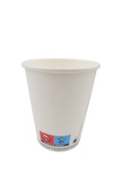 Biely papierový pohár 250 ml, balenie 50 ks.
