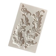 biely vintage štýl Reliéf rozkvet silikón pre