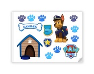 Cukrová potlač PAW PATROL Číslo naháňačky + Meno V2 Cukrová potlač PAW PATROL Číslo naháňačky + Meno V2