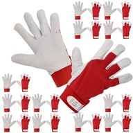 Pracovné rukavice Kožené rukavice na suchý zips 12 párov Pracovné rukavice Kožené rukavice na suchý zips 12 párov