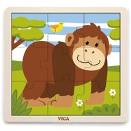 VIGA Handy Drevené puzzle Gorilla 9 prvkov