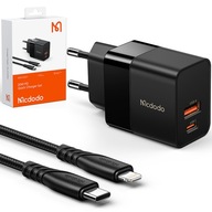 Mcdodo USB nástenná nabíjačka + USB-C 20W + kábel