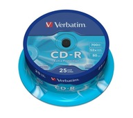 VERBATIM CD-R 52x 700 MB 25P CB DL Ex Prot 43432