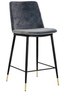 DIEGO 65 tmavošedá barová stolička - velúr, podnož